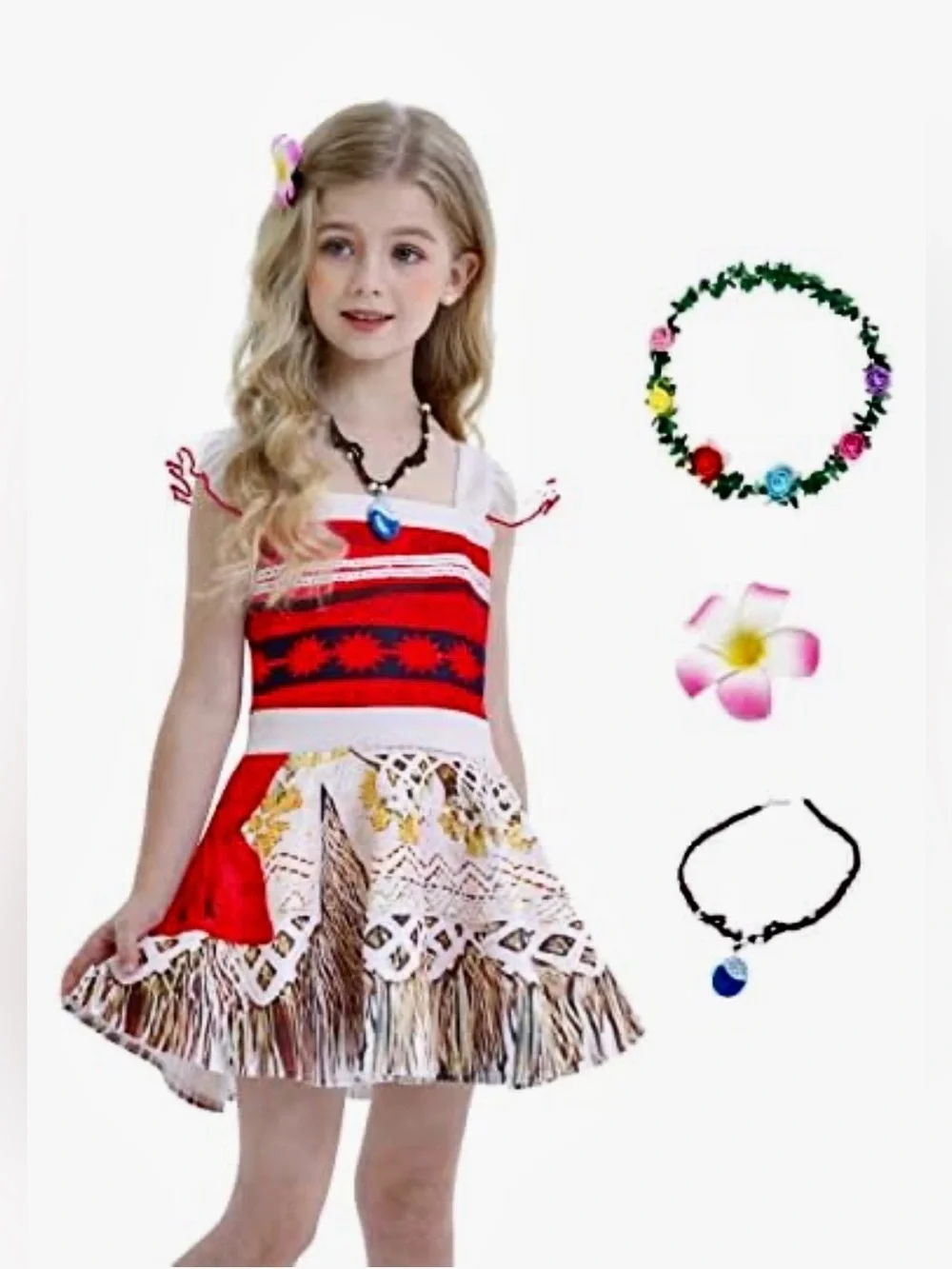 Moana’s Movie Princess Costume Dress Halloween Costume Size 2-3T Girls NWOT